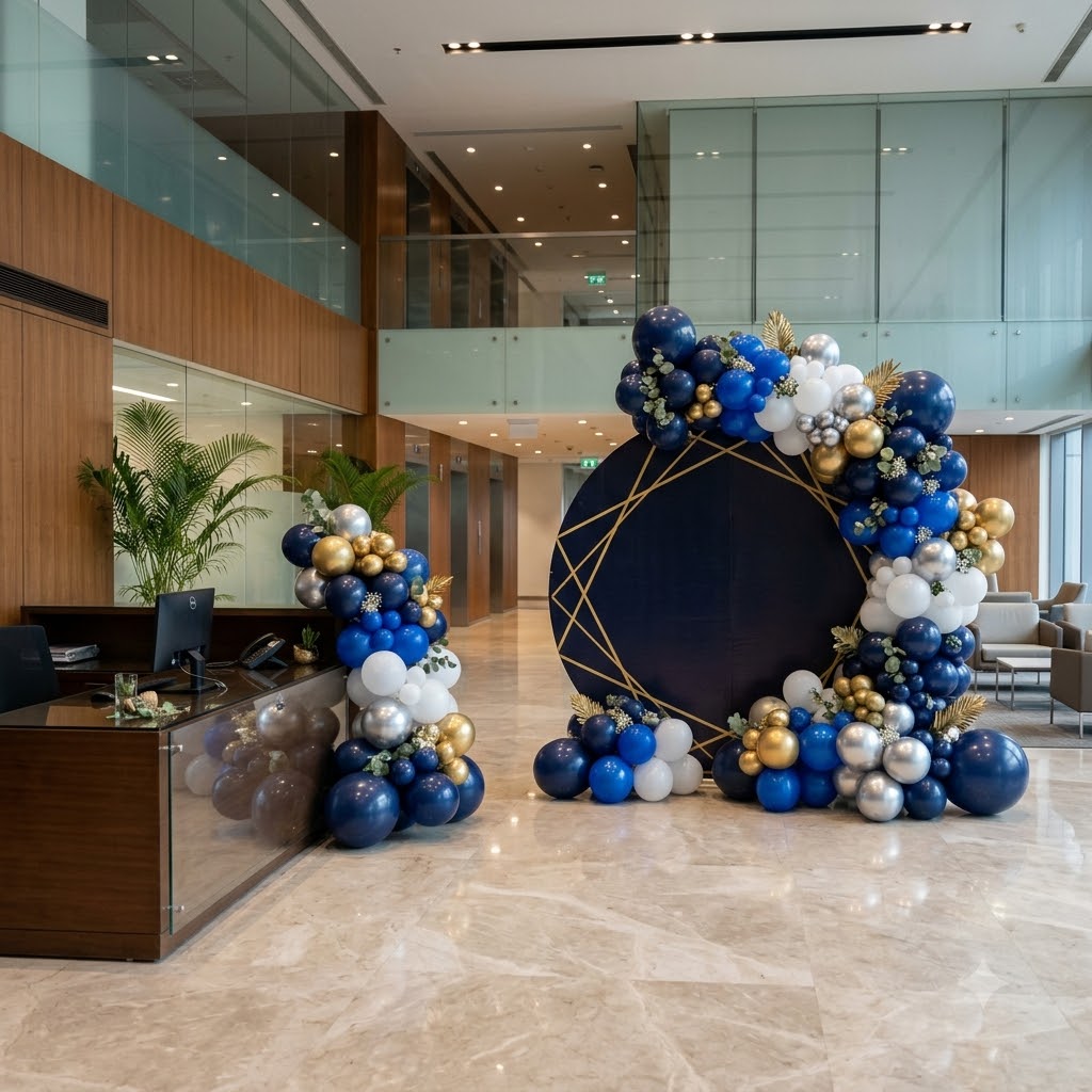 Office and corporate event balloon decoration in chandigarh
